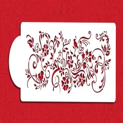Nature's Vignette Cake Stencil | C431 by Designer Stencils | Cake Decorating Tools |