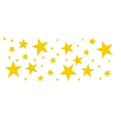 Star Wall Stencil | 117 by Designer Stencils | Outdoor Stencils | Reusable Art Craft Stencils for Painting on Walls, Canvas, Wood | Reusable Plastic Paint Stencil for Home Makeover | Easy to Use & Clean Art Stencil