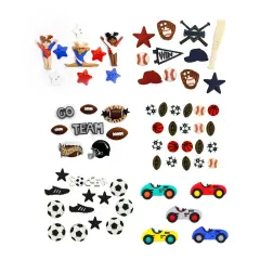 Dress it Up Buttons Sports Embellishment Assortment