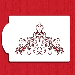 Princess Lace Cake Stencil #4 | C409 by Designer Stencils | Cake Decorating Tools | Baking Stencils for Royal Icing, Airbrush, Dusting Powder | Reusable Plastic Food Grade Stencil for Cakes | Easy to Use & Clean Cake Stencil
