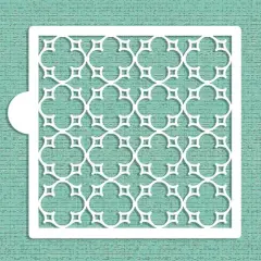 Parisian Lattice Allover Cookie & Craft Stencil | CM011 by Designer Stencils | Cookie Decorating Tools | Baking Stencils for Royal Icing, Airbrush, Dusting Powder | Craft Stencils for Canvas, Paper, Wood | Reusable Food Grade Stencil