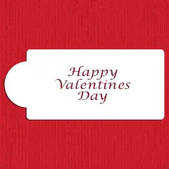 Happy Valentines Day Business Card Cookie Stencil | C215 by Designer Stencils |