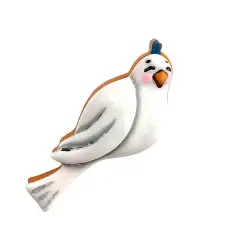 Buttons Galore and More 3D Bulk Buttons - Dove - 25 Buttons