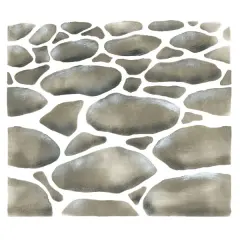 Cobblestone Wall Stencil | 2324 by Designer Stencils | Pattern Stencils |
