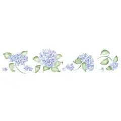 Large Hydrangea Wall Stencil | 1717 by Designer Stencils | Floral Stencils | Reusable Art Craft Stencils for Painting on Walls, Canvas, Wood | Reusable Plastic Paint Stencil for Home Makeover | Easy to Use & Clean Art Stencil