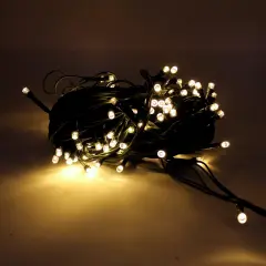 Perfect Holiday 100 LED 32ft Green Wire String Fairy Christmas Light Warm white