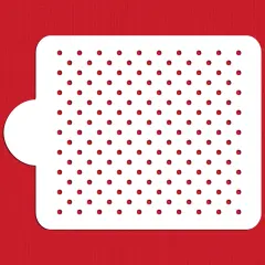 Mini Polka Dot Cake Stencil | C206 by Designer Stencils | Cake Decorating Tools | Baking Stencils for Royal Icing, Airbrush, Dusting Powder | Reusable Plastic Food Grade Stencil for Cakes | Easy to Use & Clean Cake Stencil