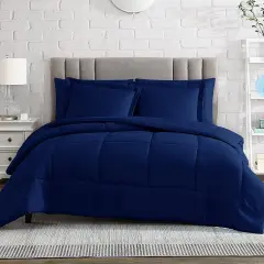 American Home Collection Down Alternative Comforter Set Extra Warm and Soft Navy