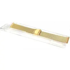 Mesh Watchband & Deployment Buckle Gold Plated 18-22mm