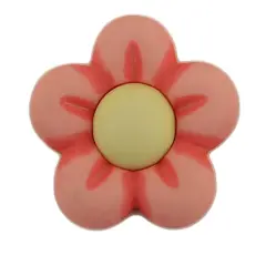 Buttons Galore and More 3D Bulk Buttons - Pink Flower - 25 Buttons