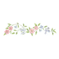 Apple Blossom Wall Stencil | 1694 by Designer Stencils | Floral Stencils | Reusable Art Craft Stencils for Painting on Walls, Canvas, Wood | Reusable Plastic Paint Stencil for Home Makeover | Easy to Use & Clean Art Stencil