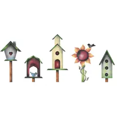 Birdhouse Wall Stencil | 1446 by Designer Stencils | Outdoor Stencils | Reusable Art Craft Stencils for Painting on Walls, Canvas, Wood | Reusable Plastic Paint Stencil for Home Makeover | Easy to Use & Clean Art Stencil