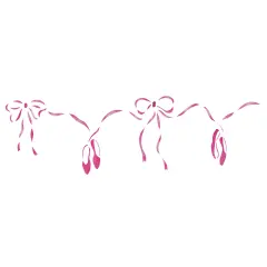 Ballet Slippers Wall Stencil | 1386 by DS | Reusable Stencils |