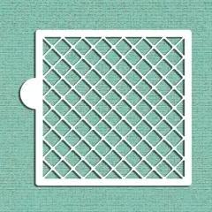 Rounded Tile Cookie & Craft Stencil | CM088 by Designer Stencils | Cookie Decorating Tools | Baking Stencils for Royal Icing, Airbrush, Dusting Powder | Craft Stencils for Canvas, Paper, Wood | Reusable Food Grade Stencil