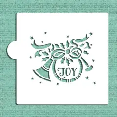 Joy French Horn Cookie & Craft Stencil | CM073 by Designer Stencils | Cookie Decorating Tools | Baking Stencils for Royal Icing, Airbrush, Dusting Powder | Craft Stencils for Canvas, Paper, Wood | Reusable Food Grade Stencil