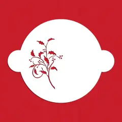 Holly Cake Stencil Top | C056 by Designer Stencils | Cake Decorating Tools | Baking Stencils for Royal Icing, Airbrush, Dusting Powder | Reusable Plastic Food Grade Stencil for Cakes | Easy to Use & Clean Cake Stencil