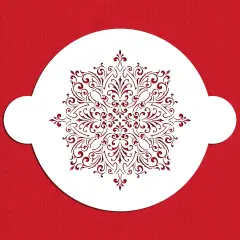 Fleur De Lis Circle Cake Stencil | C238 by Designer Stencils | Cake Decorating Tools | Baking Stencils for Royal Icing, Airbrush, Dusting Powder | Reusable Plastic Food Grade Stencil for Cakes | Easy to Use & Clean Cake Stencil