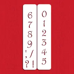 2.25-Inch Contemporary Numbers Cake Stencils | C140 by Designer Stencils | Cake Decorating Tools | Baking Stencils for Royal Icing, Airbrush, Dusting Powder | Reusable Plastic Food Grade Stencil for Cakes | Easy to Use & Clean Cake Stencil