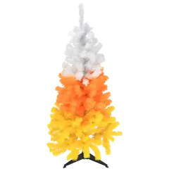White, Orange and Yellow Candy Corn Halloween Tree (4 Foot)