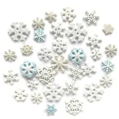 Buttons Galore Snowflake Button Super Value Pack for DIY Craft and Sewing Projects