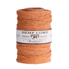 Hemptique 1mm #20 Hemp Cord Spools Jewelry Making Macrame Crochet Crafting Gift Wrapping Cappuccino candy