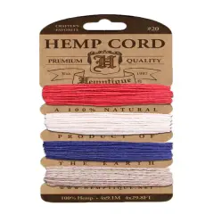 Hemptique 1mm #20 Variegated Metallic & Glitter Hemp Cord Card Set Eco Friendly Sustainable Naturally Grown Jewelry Bracelet Making Paper Crafting Scrapbooking Bookbinding Mixed Media Crocheting Macrame Seasonal Holiday Gift Wrapping Outdoor Garden Americana silver