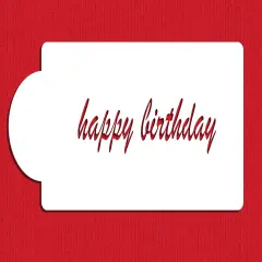 Sugarveil Birthday Cake Stencil | C172 by Designer Stencils | Cake Decorating Tools | Baking Stencils for Royal Icing, Airbrush, Dusting Powder | Reusable Plastic Food Grade Stencil for Cakes | Easy to Use & Clean Cake Stencil