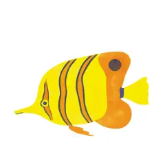 Long Nosed Butterfly Fish Wall Stencil | 1799 by Designer Stencils | Animal & Nature Stencils | Reusable Art Craft Stencils for Painting on Walls, Canvas, Wood | Reusable Plastic Paint Stencil for Home Makeover | Easy to Use & Clean Art Stencil