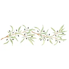 Olive Branch Wall Stencil | 2071 by Designer Stencils | Animal & Nature Stencils | Reusable Art Craft Stencils for Painting on Walls, Canvas, Wood | Reusable Plastic Paint Stencil for Home Makeover | Easy to Use & Clean Art Stencil