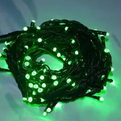 Perfect Holiday 100 LED 32ft Green Wire String Fairy Christmas Light