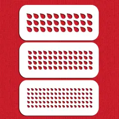 Teardrop Set 3-Dimensional Cake Stencil | C036 by Designer Stencils | Cake Decorating Tools | Baking Stencils for Royal Icing, Airbrush, Troweling, Molding | Reusable Plastic Food Grade Stencil for Cakes | Easy to Use & Clean Cake Stencil