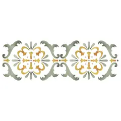 Scroll Wall Stencil Border | 2320 by Designer Stencils | Pattern Stencils | Reusable Stencils for Painting | Safe & Reusable Template for Wall Decor | Try This Stencil Instead of a Wallpaper | Easy to Use & Clean Art Stencil Pattern