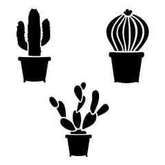 Cactus Embossing 12 x 12 Stencil | FS071 by Designer Stencils | Outdoor Stencils | Reusable Stencils for Painting on Wood, Wall, Tile, Canvas, Paper, Fabric, Furniture, Floor | Stencil for Home Makeover | Easy to Use & Clean