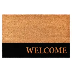 104871729 Welcome Black Stripe Doormat