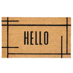 107401729 Modern Natural Hello Doormat