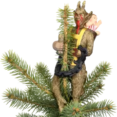 Creepy Krampus Tree Topper for Christmas or Halloween Trees - Large 10"