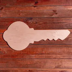 31 in. Unfinished Wooden Key Shape