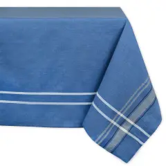 DII Blue French Chambray Tablecloth 70 Round