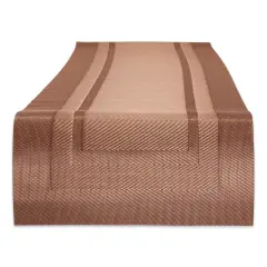 DII Cinnamon PVC Doubleframe Table Runner 14x72