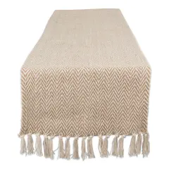 DII French Blue Chevron Handloom Table Runner