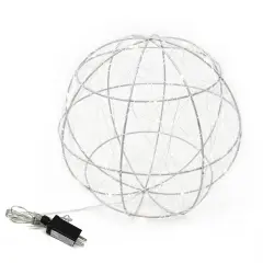 Perfect Holiday Large 120 LED Wire Ball Plug in Lights - Warm White