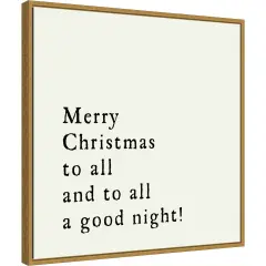 Merry Christmas To All by Amanti Art Portfolio 22-in. W x 22-in. H. Canvas Wall Art Print Framed in Gold