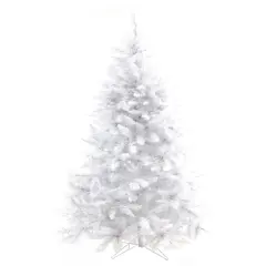 Perfect Holiday White Spruce Christmas Tree with Metal Stand