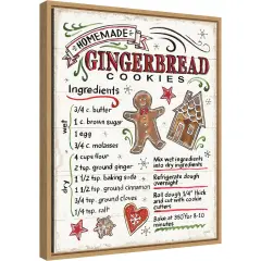 Christmas Treats VI by Anne Tavoletti 16-in. W x 20-in. H. Canvas Wall Art Print Framed in Natural