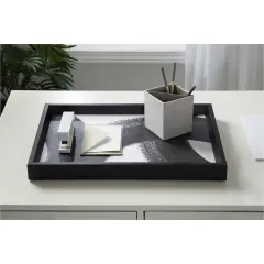 Amanti Art Decorative Wood Tray 13"x19" featuring 'Formation I' by Urban Road by Urban Road Framed Art Print