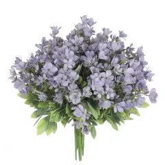 Grand Verde Wildflowers Artificial Flowers Real Touch Bouquets Faux Ranunculus Bulk Greenery, 10pcs Lilac-Purple
