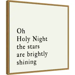 Oh Holy Night by Amanti Art Portfolio 22-in. W x 22-in. H. Canvas Wall Art Print Framed in Gold