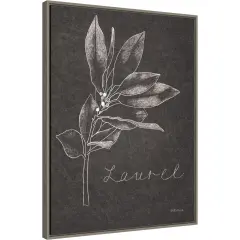 Black and White Chalkboard Christmas I by Beth Grove 23-in. W x 30-in. H. Canvas Wall Art Print Framed in Grey