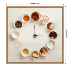 It's Always Coffee Time by Dina Belenko Canvas Wall Art Print Framed Natural