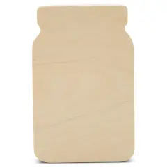 Chunky Wooden Mason Jar Cutout 4", Spring Tiered Tray Decor/Crafts | Woodpeckers